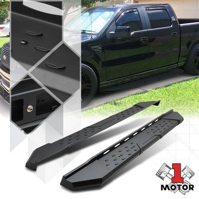 Black Treads Pad Running Board 5.5'' Side Step Bar for 04-08 Ford F150 Crew Cab