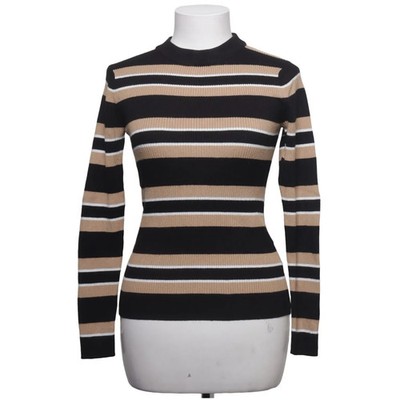 Amisu Knitwear, Strickpullover, Größe: S, Schwarz/Beige/Weiß #BFi