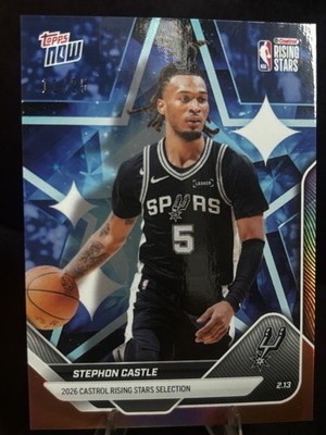 2026 Topps Now Stephon Castle RS4 /25 Castrol Rising Stars Spurs