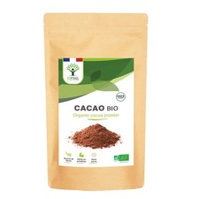 Cacao Bio en Poudre - Goût Intense - Sans sucre - 100% Fève de Cacao - 300 G