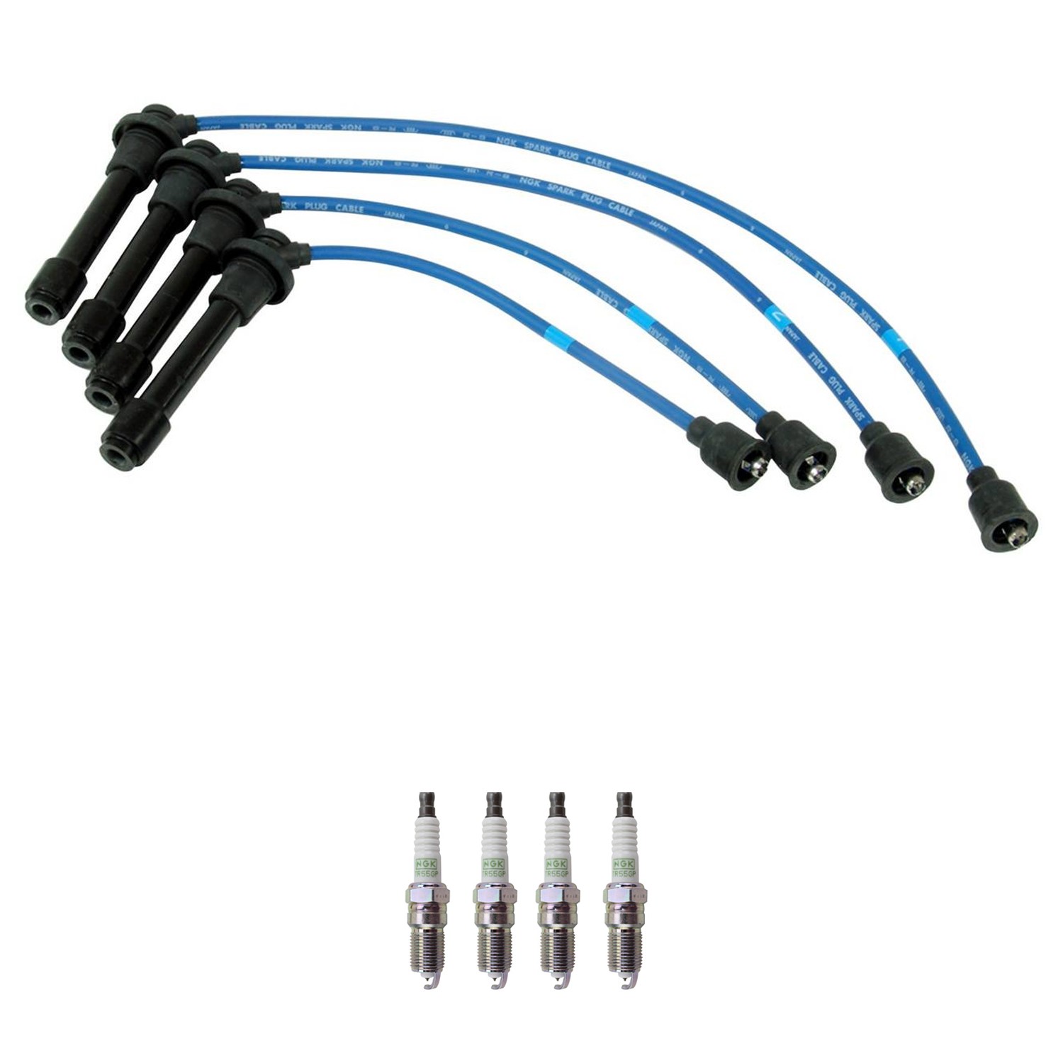 NGK Wire Set  Denso 4 Double Iridium Spark Plugs Kit for Sidekick X-90 1.6 L4