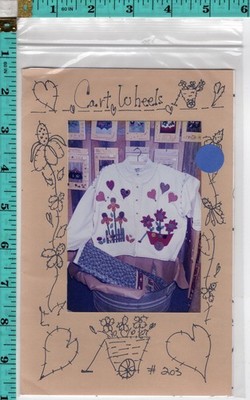 ''Cart Wheels'' Cotton Works Sewing Appliqué Craft Pattern # 203 UNCUT