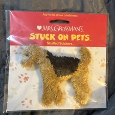 Vintage Mrs Grossmans Dog Stuffed Stickers 2004 Self Adhesive 4 1/4 X 3 1/2 New