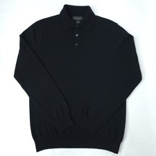 Bloomingdales Mens Store Polo Sweater Mens S 100 Cashmere Collared Minimalist