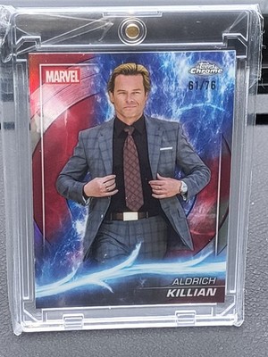 2025 Topps Marvel Studios Chrome Aldrich Killian Captain America Refractor /76 M