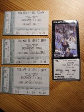 Sacramento Kings ticket stubs. lot of 4