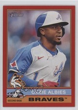 2025 Topps Heritage Red Border Ozzie Albies #365 0jk5