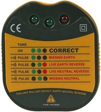 Mains Socket Tester 230V with Audible Tone Quick Safety Check Tool