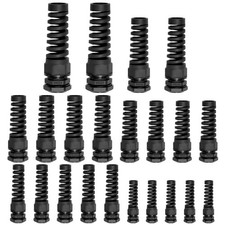 22 PCS Cable Gland Kit Fits PG7/PG9/PG11/PG13.5/PG16/PG21 8.320.5mm Black