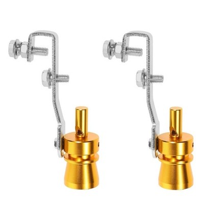 Premium Quality 2pcs Turbo Mound Exhaust Muffler Pipe Turbine Whistle Black M