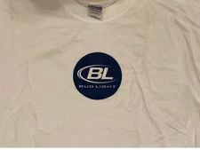 VTG 90s Bud Light Bottle Cap Promo T Shirt New SZ XL Circle Logo American Beer