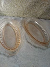 Vintage etched Depression Pink Glass11in long1-2in deep please read DESCRIPTION