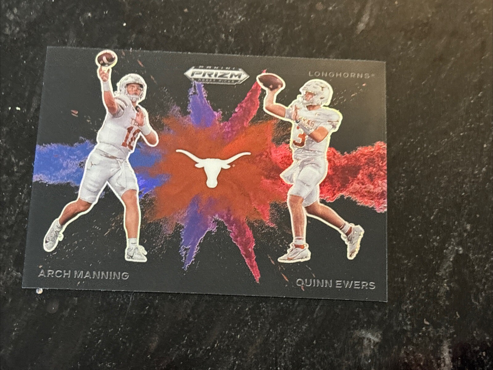 2024 Panini Prizm Draft Arch Manning Quinn Ewers BLACK DUAL COLOR BLAST Texas