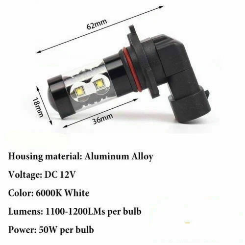 Para Mitsubishi Montero 2001-2006 - 4X lâmpadas de faróis de LED feixe Hi/Lo + luz de neblina - Imagem 4 de 4