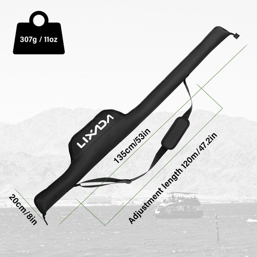 Lixada 53 Inch Fishing Rod Bag Portable Folding Fishing Pole Tackle US J3M5 - Picture 10 of 12