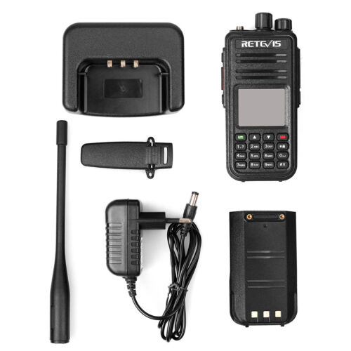Retevis RT3S DMR Radio GPS Doble Banda Radioaficionado Compatible con Mototrbo Tier II y II - Imagen 11 de 12