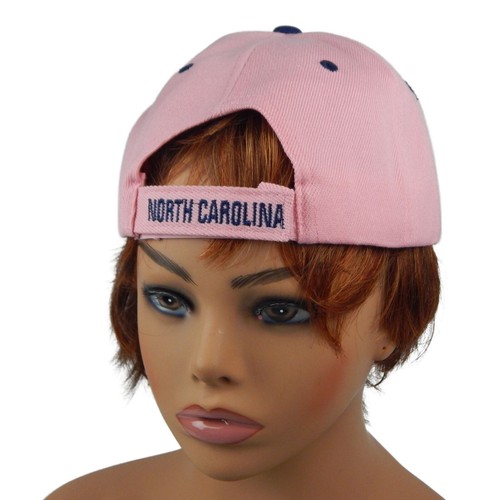 NC State Baseball Cap Tar Heels Pink Hat Embroidered NWT - Picture 3 of 7