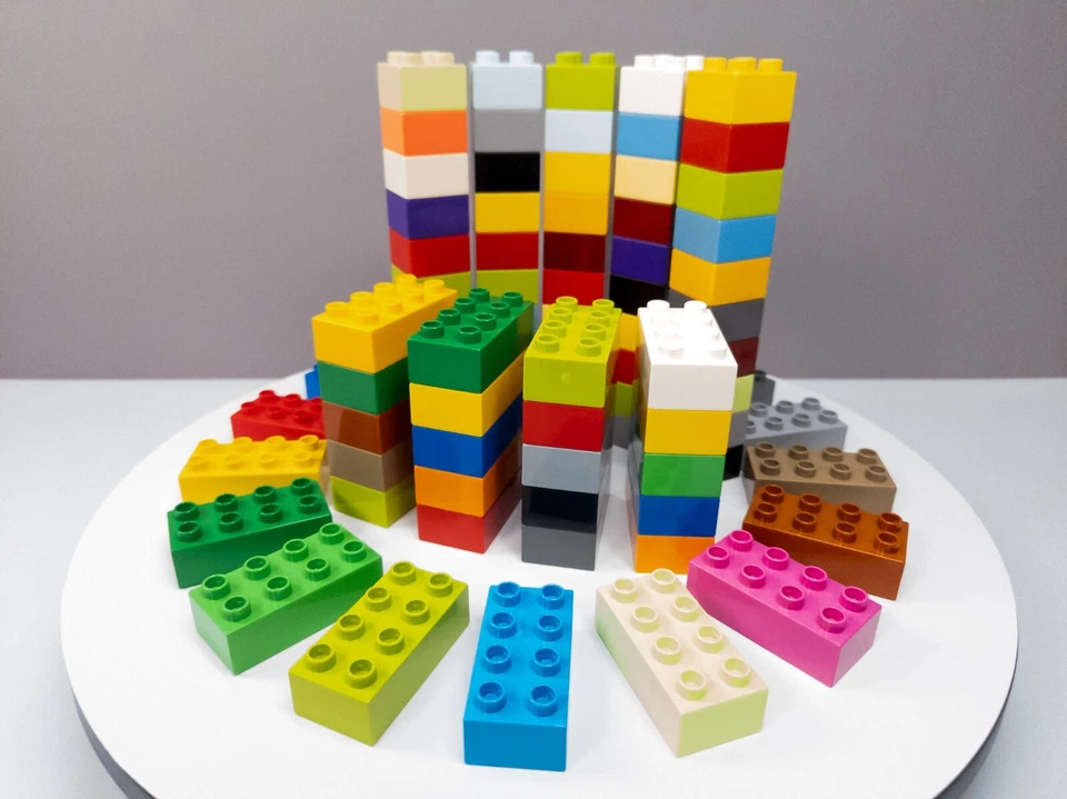 LEGO DUPLO 20 2x4 8er + 50 2x2 4er Noppen Steine Bausteine Handwäsche farbenfroh - Bild 2 von 4