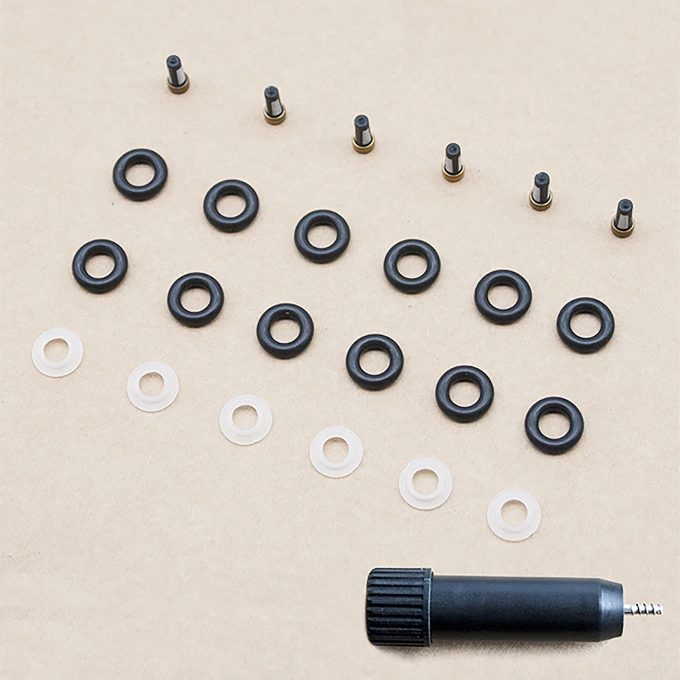 Kit de vedação de reparo de injetor de combustível 6 conjuntos para 1998 1999 2000 Ford Contour 82211164 - Imagem 2 de 4