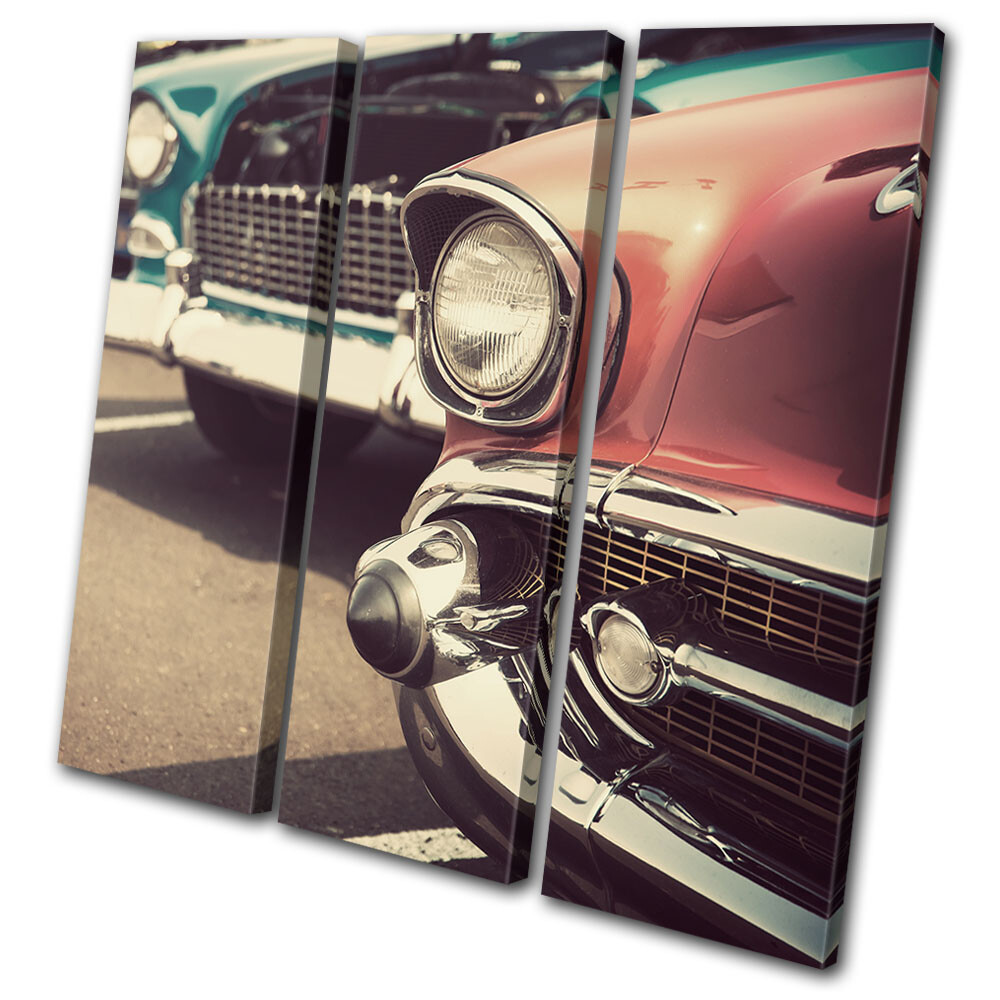 Impression Sur Toile VINTAGE RACER - Design Abstrait De Voitures, Marron, Moderne - Neuf Sous Emballage