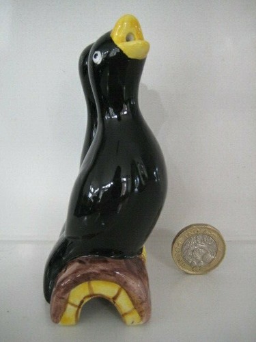 SELTENE VINTAGE ENGLISCHE KERAMIK ARTONE? NEUHEIT DOPPELTE SCHWARZE VOGELKUCHENENTLÜFTUNG - Bild 4 von 9