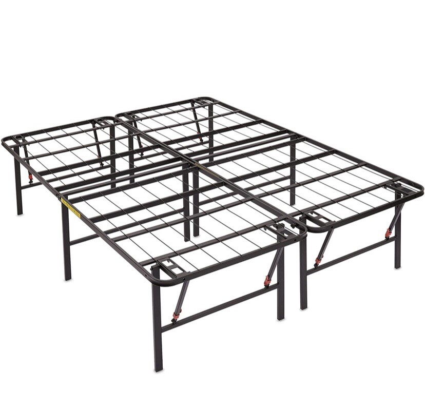 Amazon Basics Foldable 18&rdquo; Inch Bed Frame No Assembly or Box Spring Needed