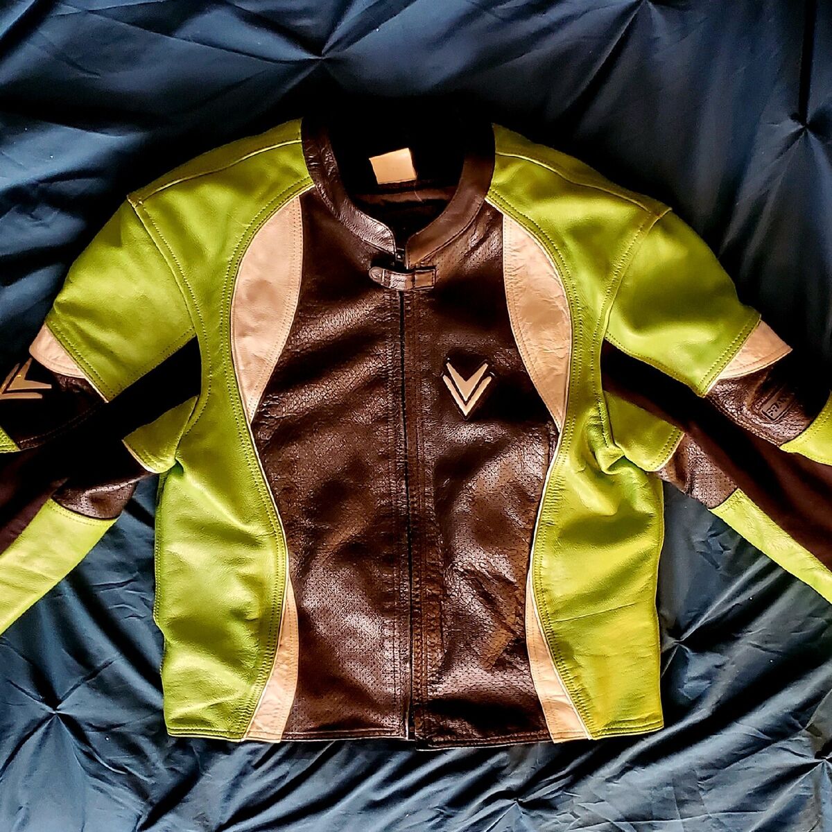 Frank Thomas Leathers Motorcycle Jacket Size UK 46 XL LIME Frank Thomas Leathers Motorcycle Jacket Size UK 46 XL LIME
