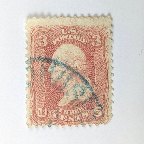 Francobollo Stati Uniti Scott #65 Divisione Banche Blu Annulla Guerra Civile - Foto 1 di 2