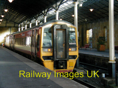 Railway Photo - A class 158 in the train shed at Scarborough  c2003