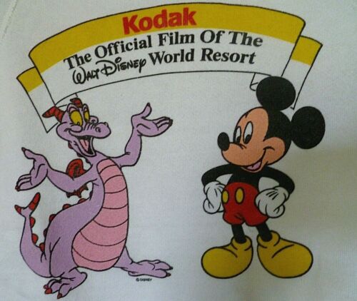 Felpa Vintage Disney Figura Topolino Adulto Piccola Kodak EPCOT Rara anni '90 - Foto 2 di 4
