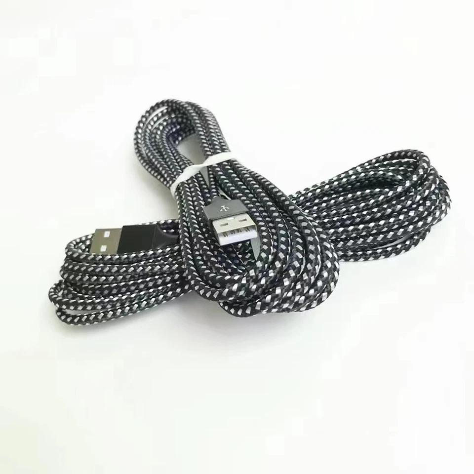 Cable de carga rápida de alta resistencia cable de carga de 6/10 pies para iPhone 14 13 12 11 XR 8 7 Foto 3 de 4