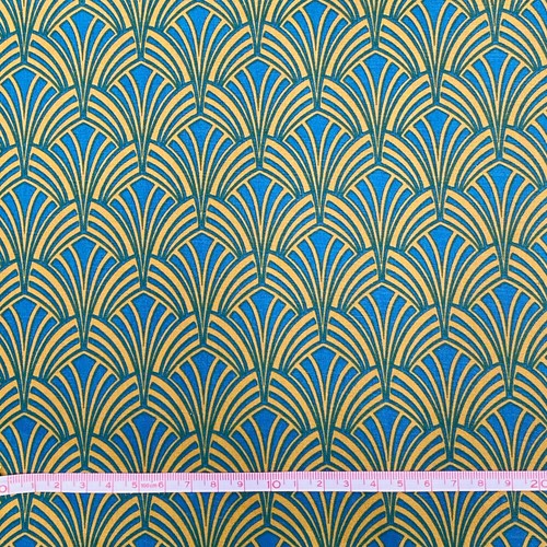 100% Cotton Poplin Fabric Arcadia Vintage Floral Retro Abstract Flower - Picture 16 of 16