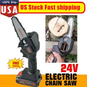 550W Mini One-Hand Saw Woodworking Electric Chain Saw Wood Cutter 24V 5m//s