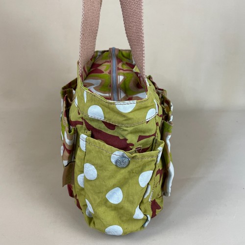 Kipling Handbag Shoulder Bag Green Patterned Sarah The Monkey Medium Casual Bag - Picture 4 of 13