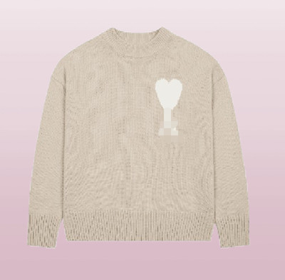 Männer Und Frauen Pullover Kopfbedeckung Liebe Jacquard Einfarbig Lange Ärmel