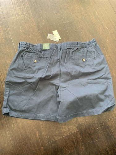 Pantalones cortos plisados Eddie Bauer azul marino para hombre 40 - nuevos con etiquetas - Imagen 3 de 4