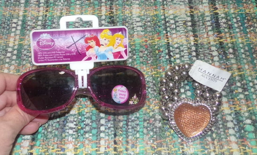Disney Princess Child UV Sunglasses Hannah Accents Bracelet w/ Tag Vintage New