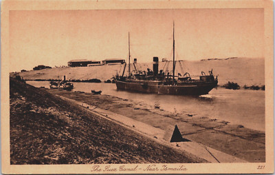 PC EGYPT, GROUP OF BICHARS IN A CANE FIELD AT SUEZ, Vintage Postcard