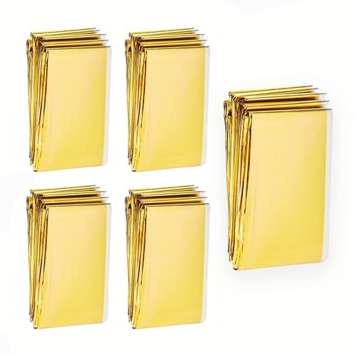 5 PZ Coperta Isotermica, Emergenza Oro Argento,Coperta Termica di pronto soccors - Foto 7 di 7