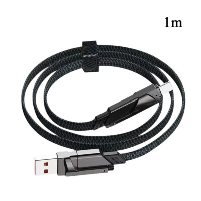 4in1 USB Type-C Cable 6ft Data Cord Super Fast Charging Cable For iPhone Samsung