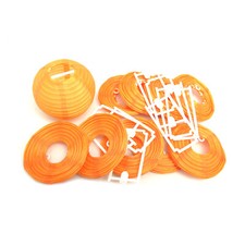 10 Lampions 6-7 cm orange mit Halter Ersatz Lampions Aussen Innen Lichterkette