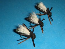 FLY FISHING FLIES - Black Foam RIVER CICADA Flies size #6** (6 pcs.)