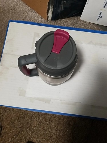 Bubba 34 Unzen Thermo Reisebecher grau mit Griff grau/lila Deckel BPA-frei schön