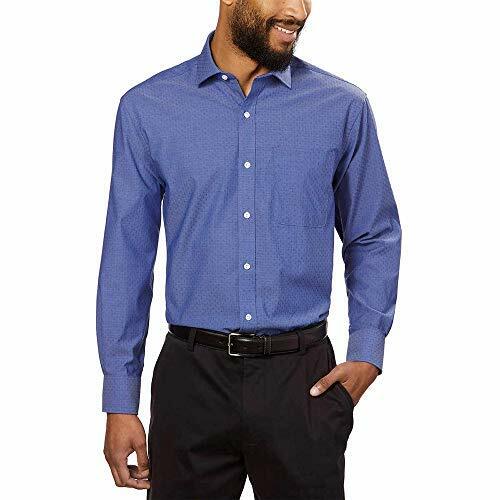 Tommy Hilfiger Men's Regular Fit Long Sleeve Dress Shirt, Blue, 15-15.5 x 34/35 - Picture 1 of 1