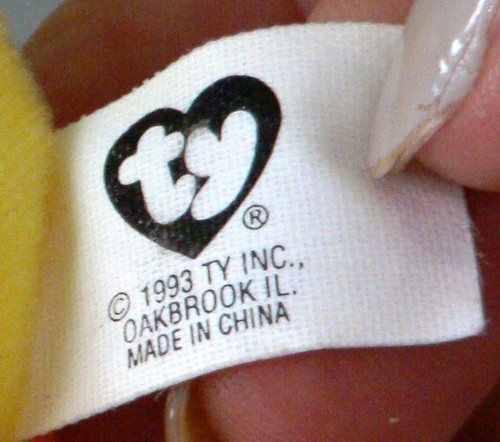 McDonald's McD Ty TEENIE BEANIE Baby 1997 #9 QUACKS the DUCK No PAPER Tag - Picture 2 of 2