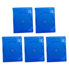 5 Pack BD Case Storage DVD Disc 7mm Slim Plastic Holder Protector Clear Sleeve