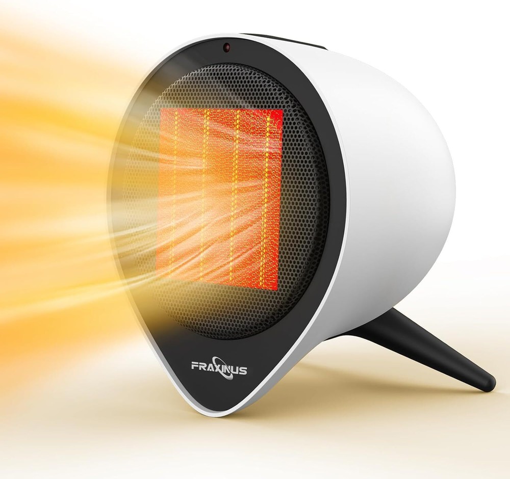 1500W Ceramic Heater, Small Space Mini Electric Heater 1500W, White