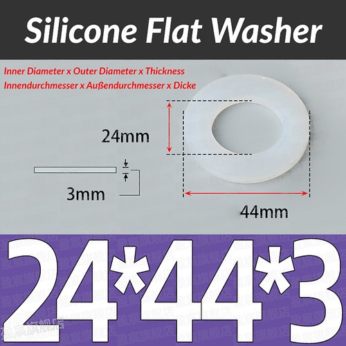 Silicone Plain Flat Washer O Rings Sealing Gaskets Ring Food Grade Thickn1mm-5mm - Picture 218 of 235