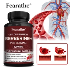 Premium Berberine W/ Ceylon Cinanamon 1200mg, Healthy Heart, Boost Immunity