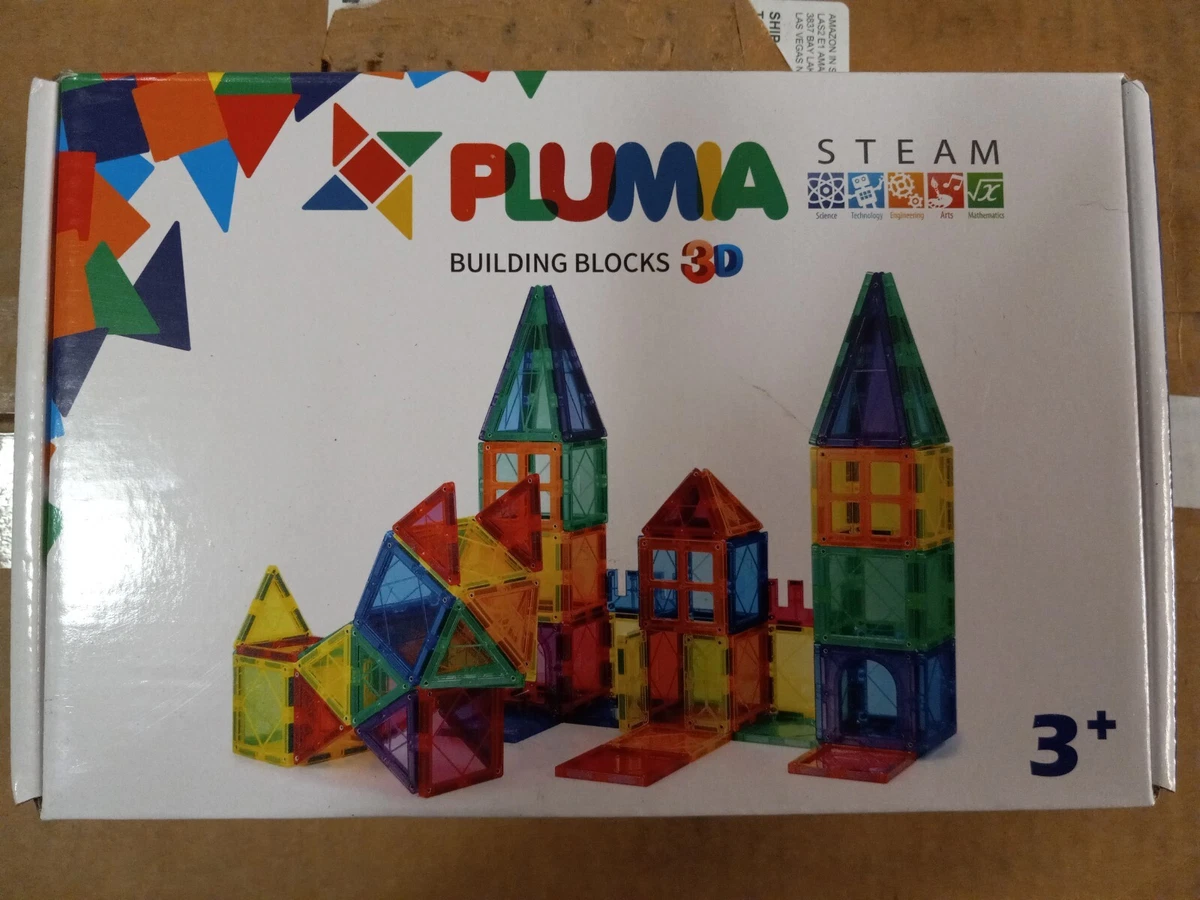 Plumia Magnetic 3D Building Blocks 56 Pieces Brand New